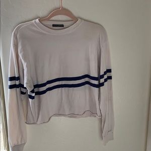 brandy melville blue and white striped long sleeve